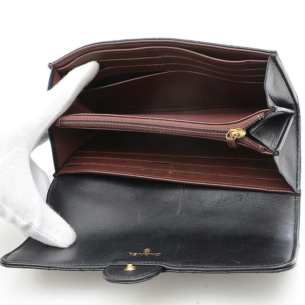 Chanel Matelasse Lambskin Black Long Wallet Handbag - Picture 6 of 7